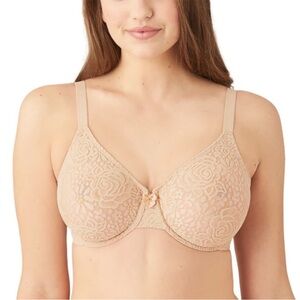 Wacoal Halo Lace Unlined Underwire Bra SZ 30DD NWT